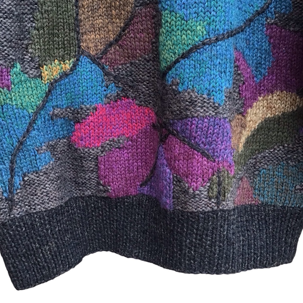 Boston Traders Knitted By Hand Pure Wool Multicolor Sweater Men’s Size M - Picture 4 of 7